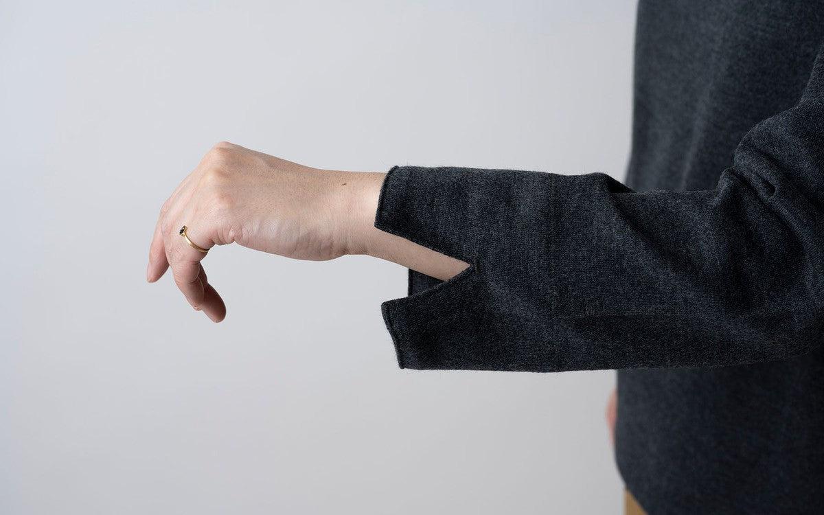 HANDROOM WOMEN'S ウールジャージー クルーネックカットソー navy｜ladies｜2size