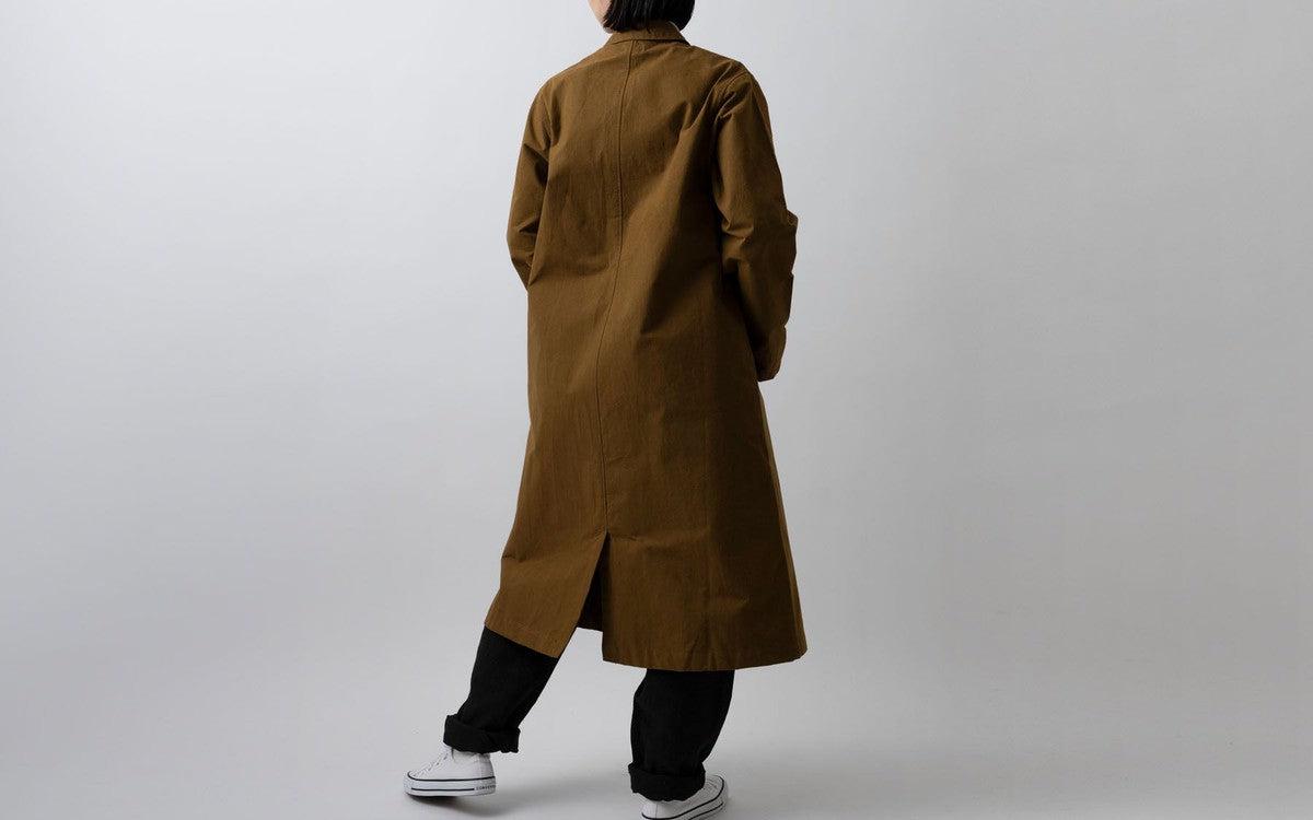 バフクロス ロングジャケット ブラックネイビー｜unisex 2 size