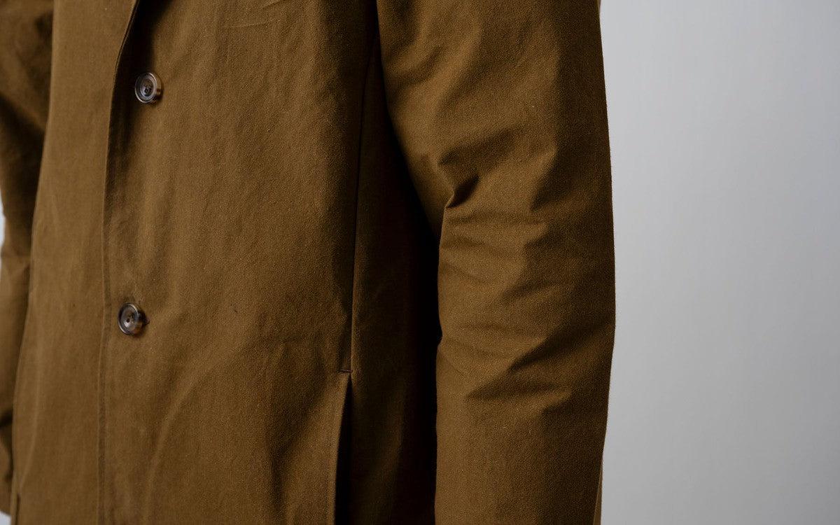 バフクロス ロングジャケット ブラックネイビー｜unisex 2 size