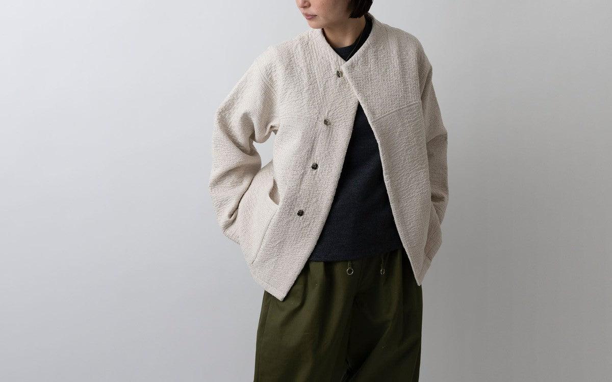 MITTAN / 中わた刺し子織ジャケット 黒 JK-64 / unisex