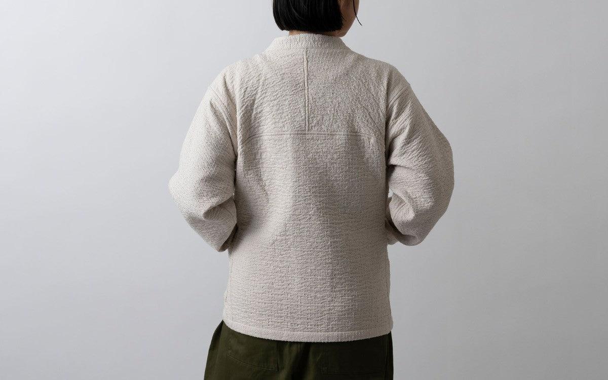 MITTAN / 中わた刺し子織ジャケット 黒 JK-64 / unisex