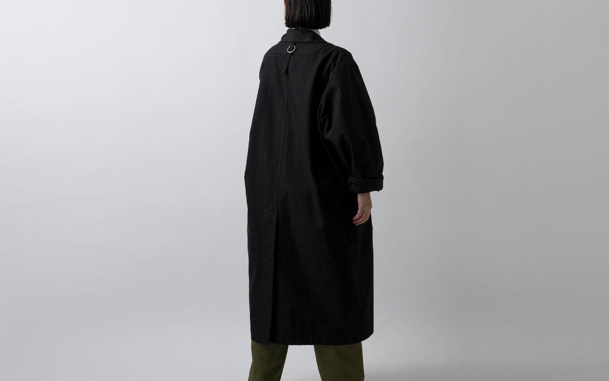 木間服装製作 coat コットン帆布 black｜unisex freesize
