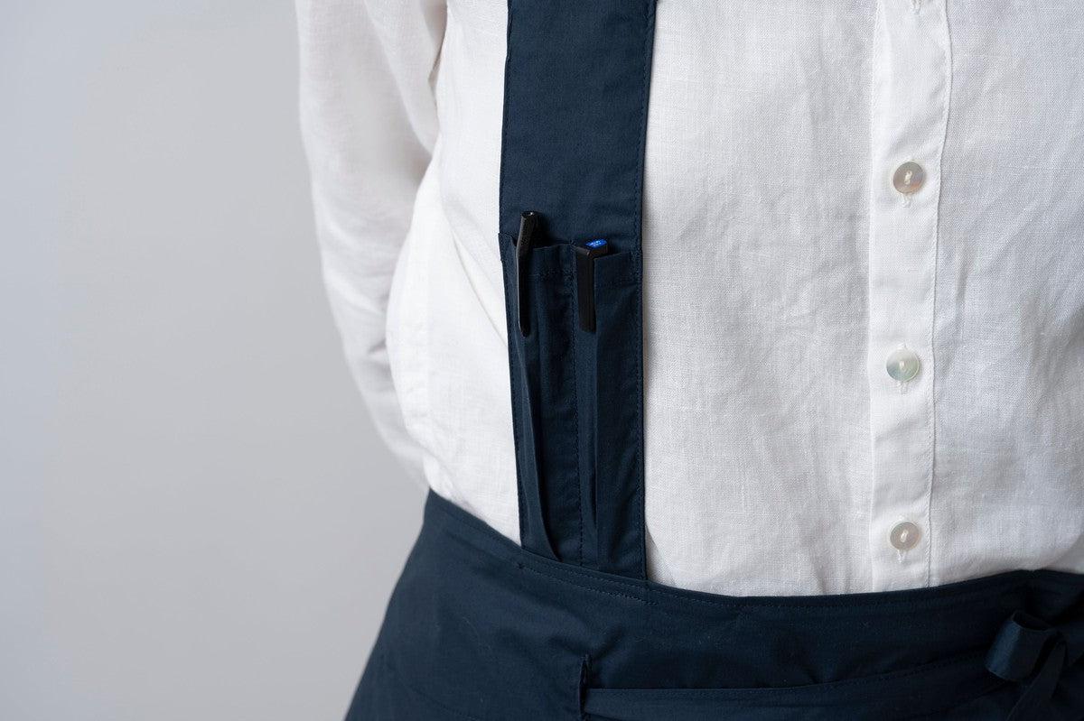 きるもの｜袈裟エプロン｜タイプライターストレッチ｜うす茶｜unisex freesize