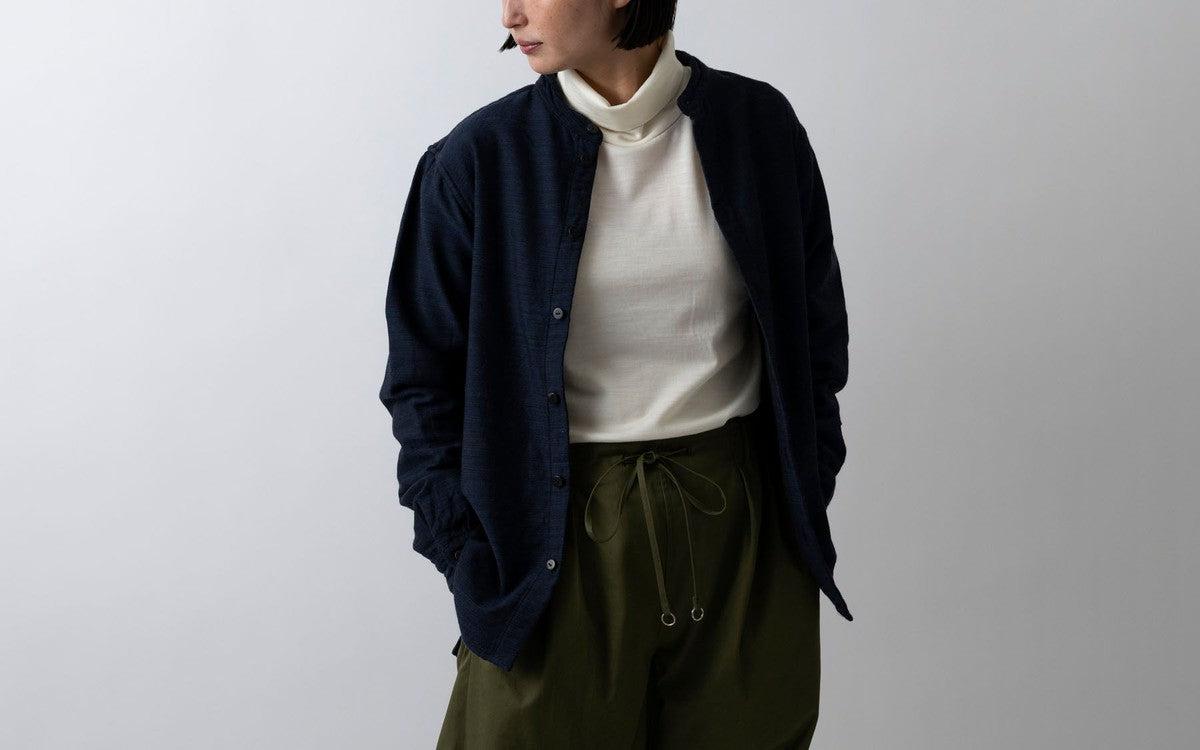 MITTAN / 毛綿三重織シャツ 茶がさね SH-112 / unisex