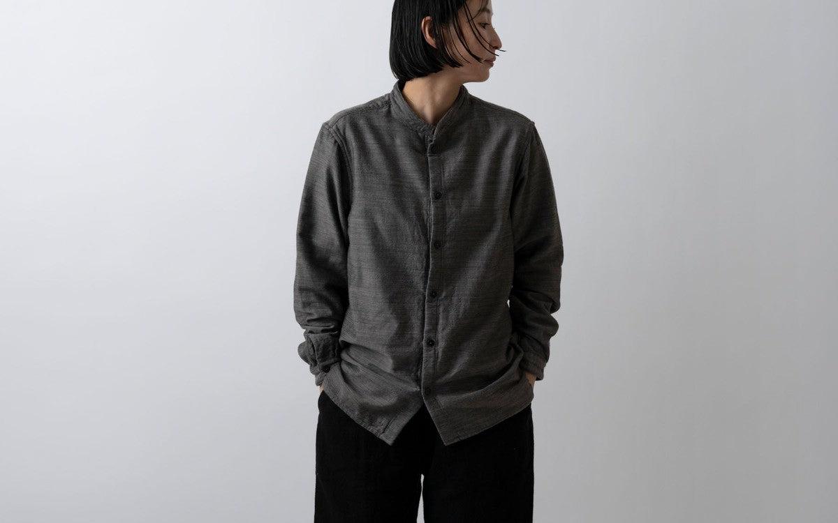 MITTAN / 毛綿三重織シャツ 紺がさね SH-112 / unisex