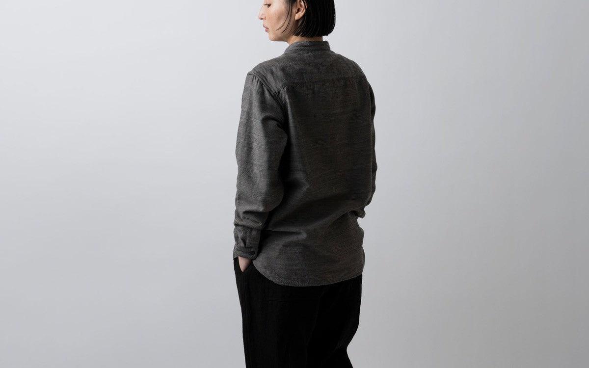 MITTAN / 毛綿三重織シャツ 黒がさね SH-112 / unisex