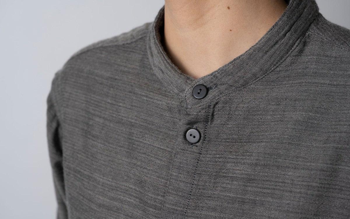 MITTAN / 毛綿三重織シャツ 紺がさね SH-112 / unisex