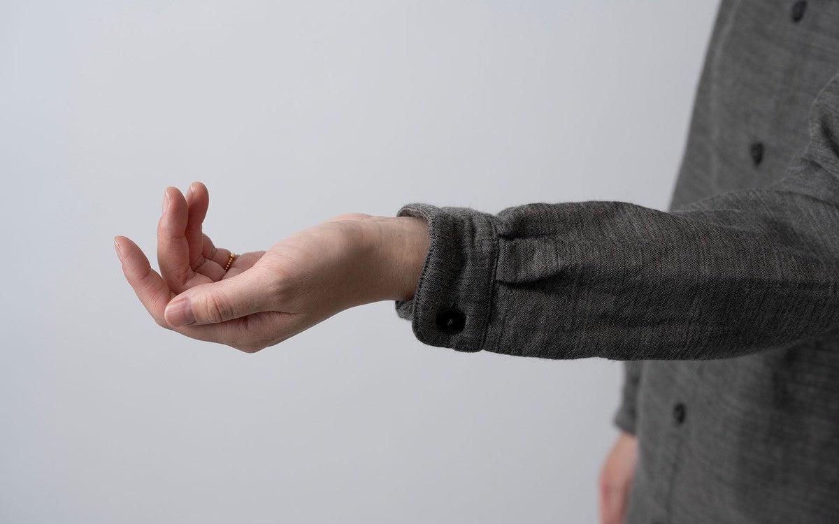 MITTAN / 毛綿三重織シャツ 紺がさね SH-112 / unisex