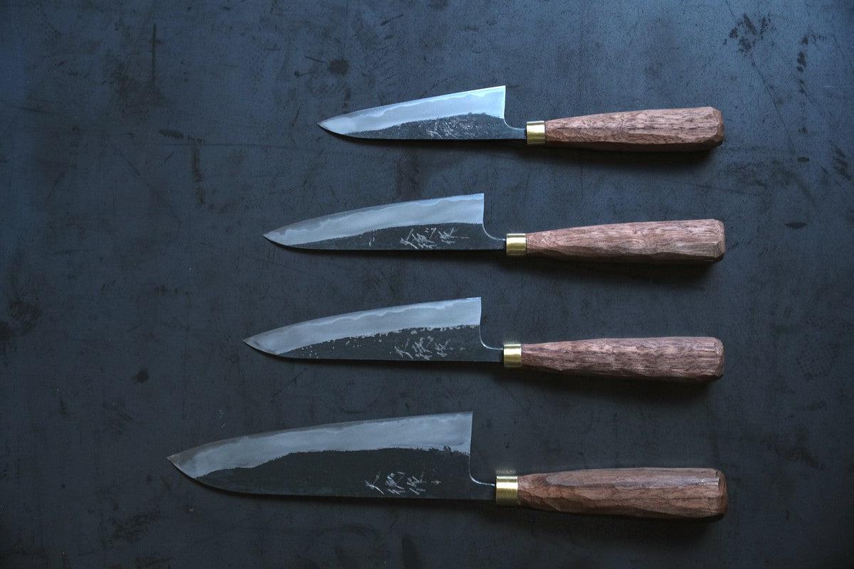 黒打ちペティナイフ 130mm 赤畠大徳