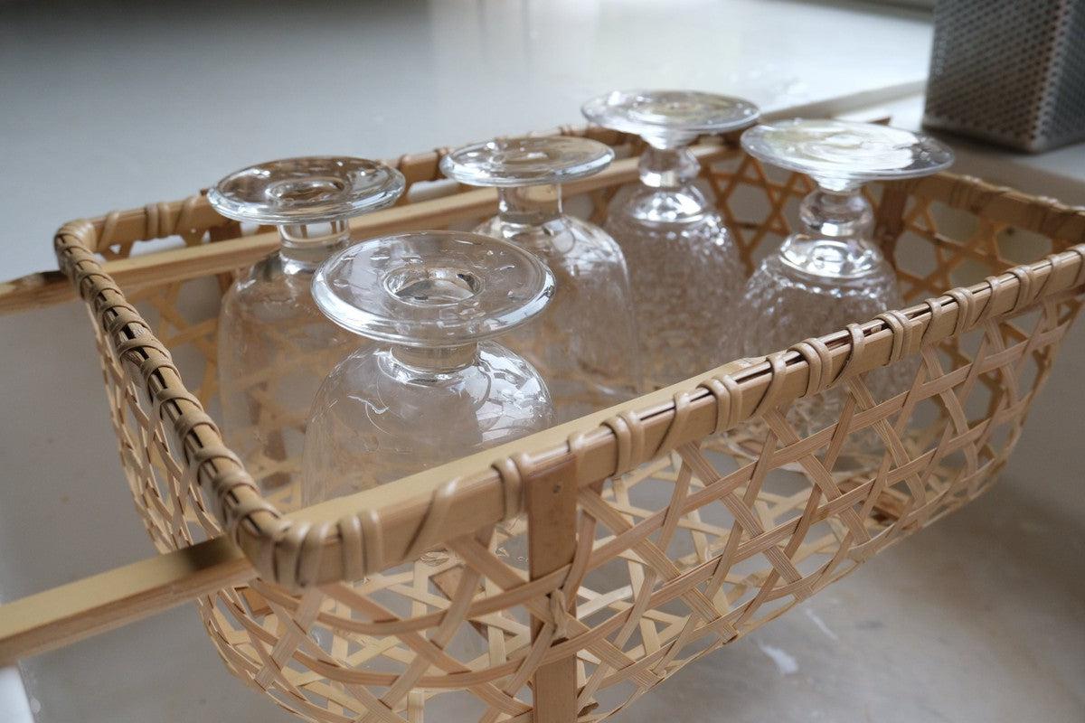 竹の食器水切りかご