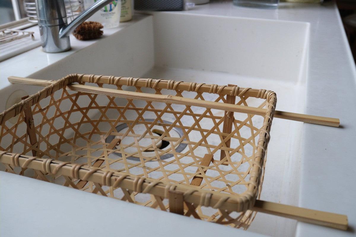 竹の食器水切りかご