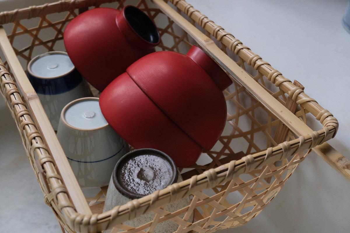 竹の食器水切りかご