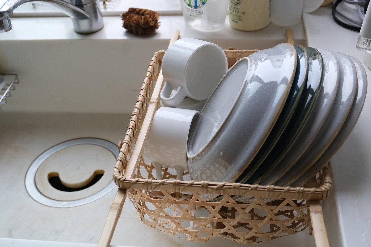 竹の食器水切りかご