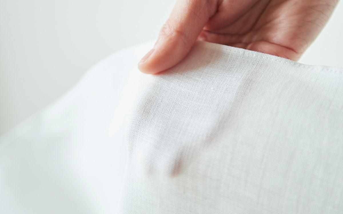 リネンハンカチ 厚地ホワイト