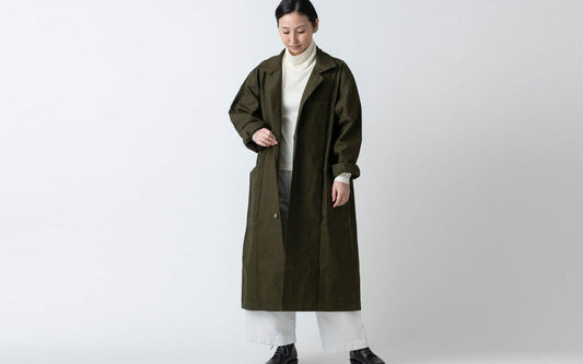 【再入荷】木間服装製作 coat コットン帆布 khaki｜unisex freesize