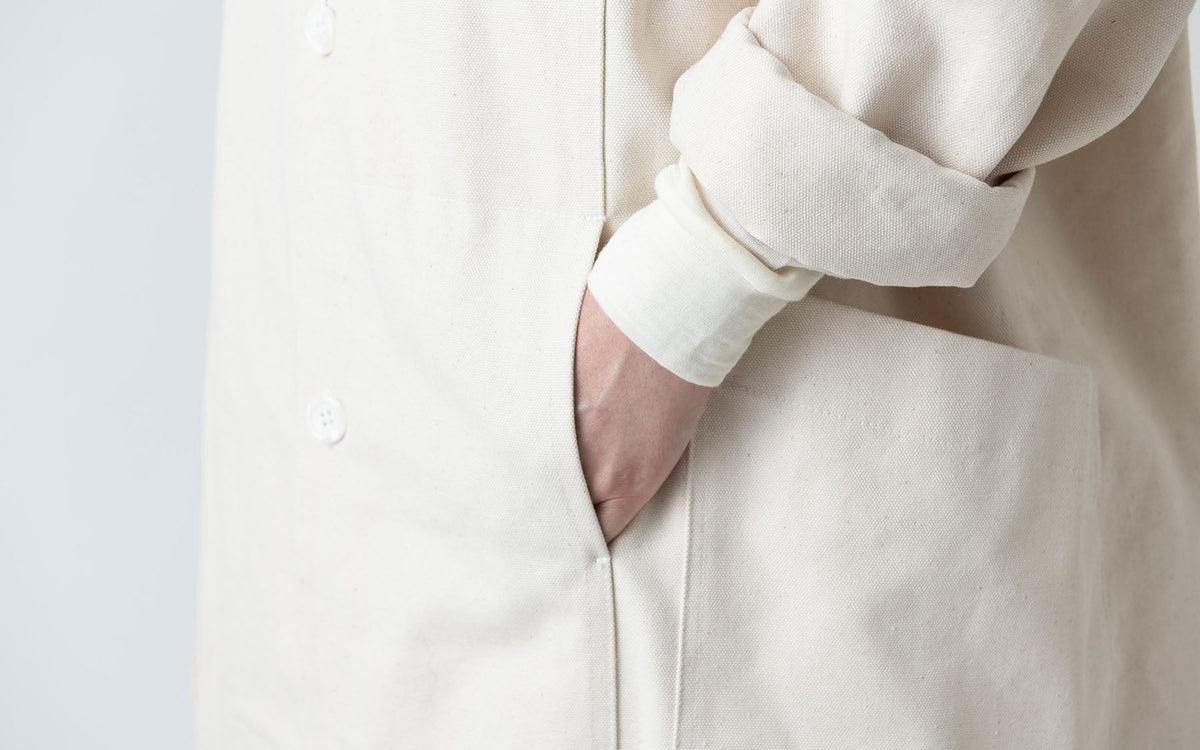 【再入荷】木間服装製作 coat コットン帆布 khaki｜unisex freesize