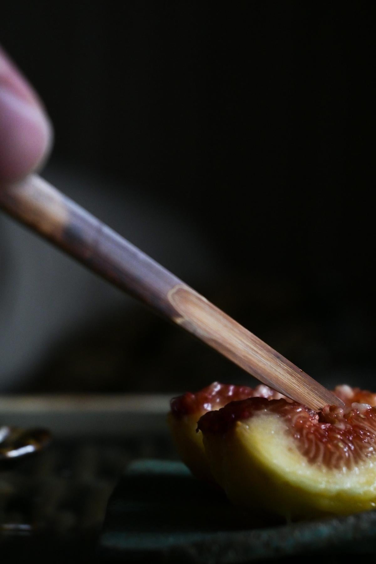 古材煤竹の菓子切 ＜1本単位・箱入り5本セット＞