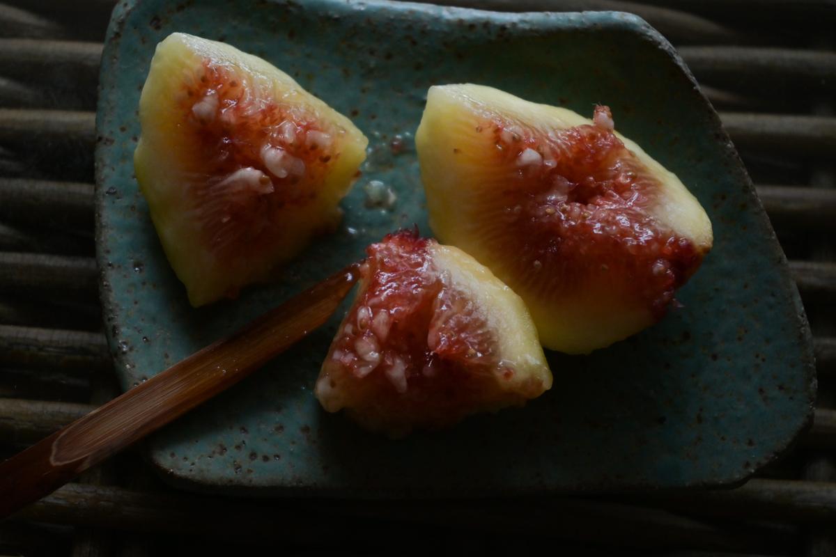 かけら皿 角 茶青