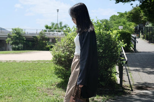 MITTAN / 大麻羽織 高密度 墨黒 JK-91 / unisex