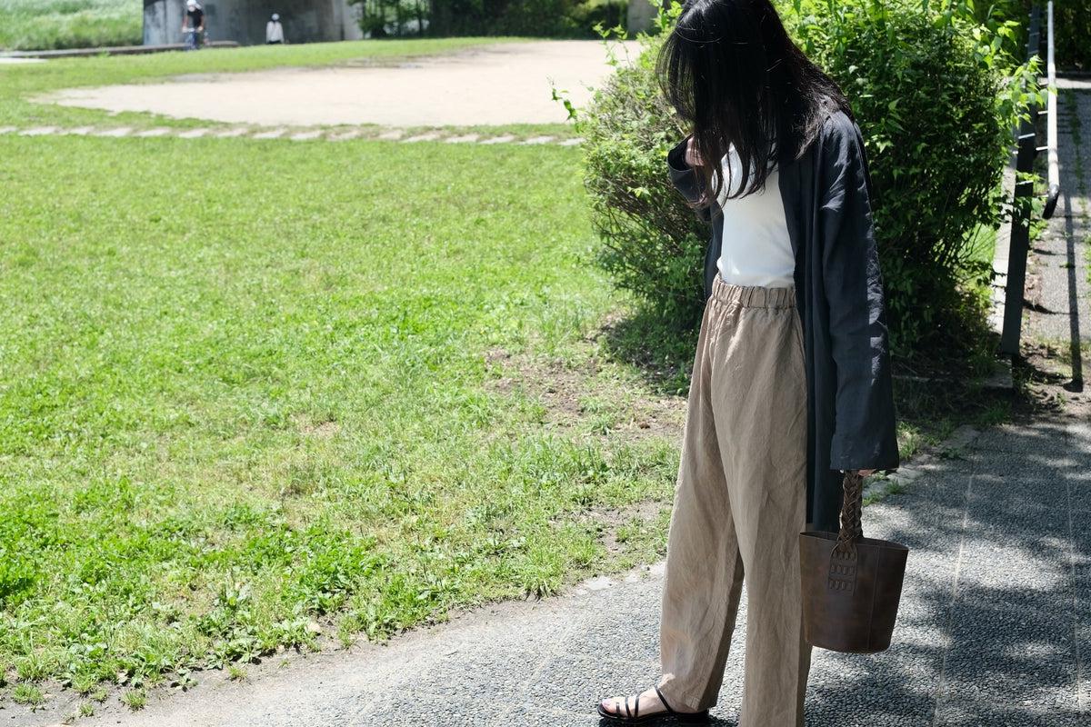 MITTAN / 大麻ワイドパンツ 高密度 胡桃 PT-143C / unisex