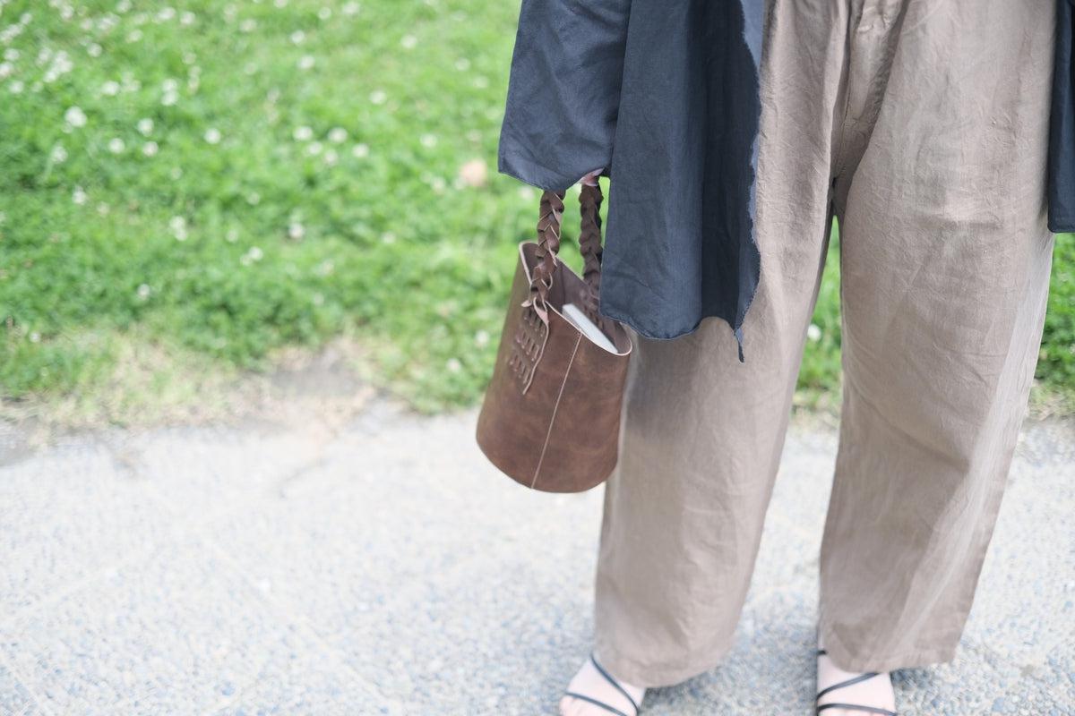 MITTAN / 駱駝革ミニバッグ 濃茶