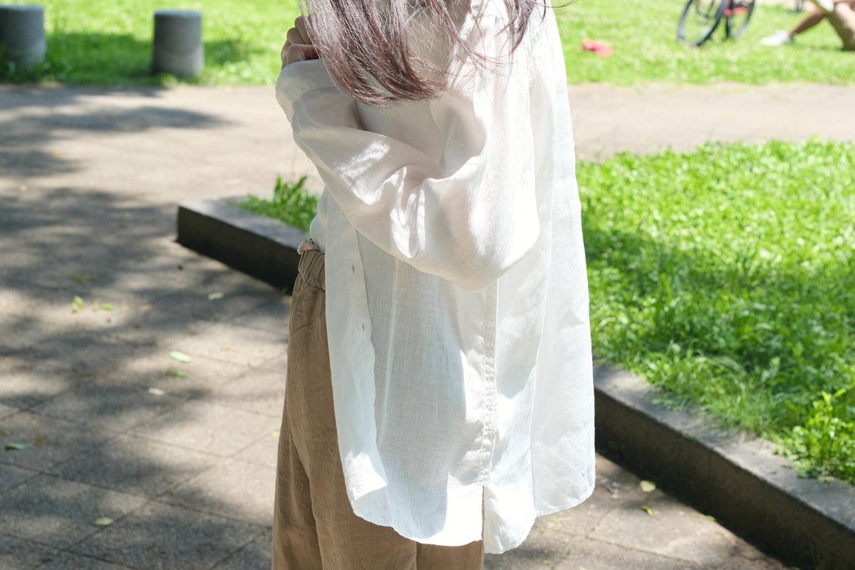 MITTAN / 大麻シャツ 白 SH-132 / unisex