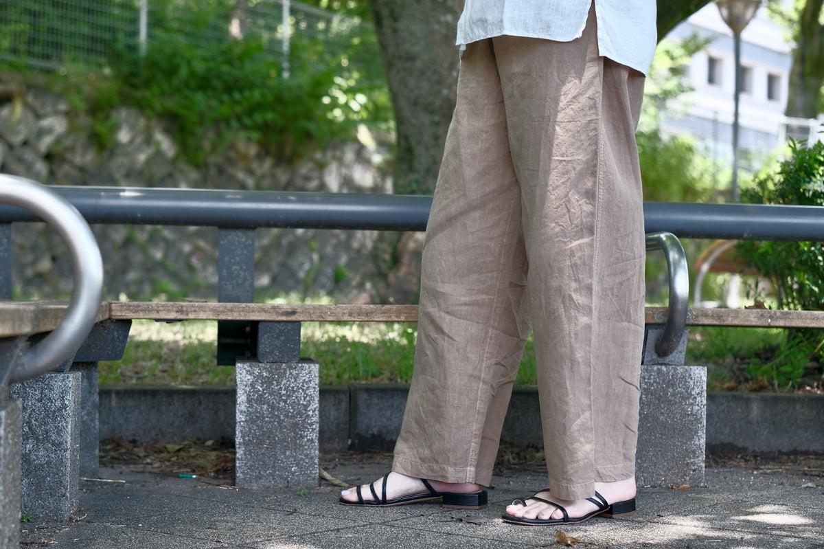 MITTAN / 大麻ワイドパンツ 高密度 胡桃 PT-143C / unisex