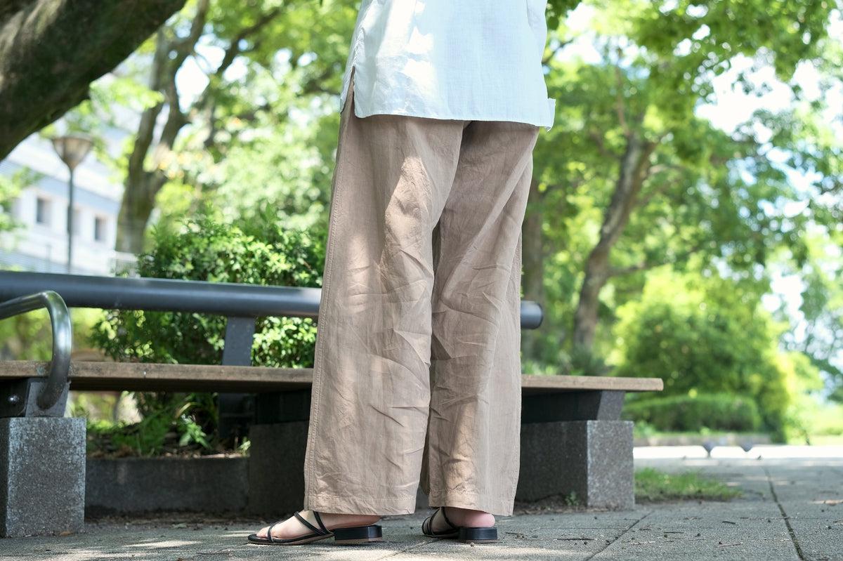 MITTAN / 大麻ワイドパンツ 高密度 胡桃 PT-143C / unisex