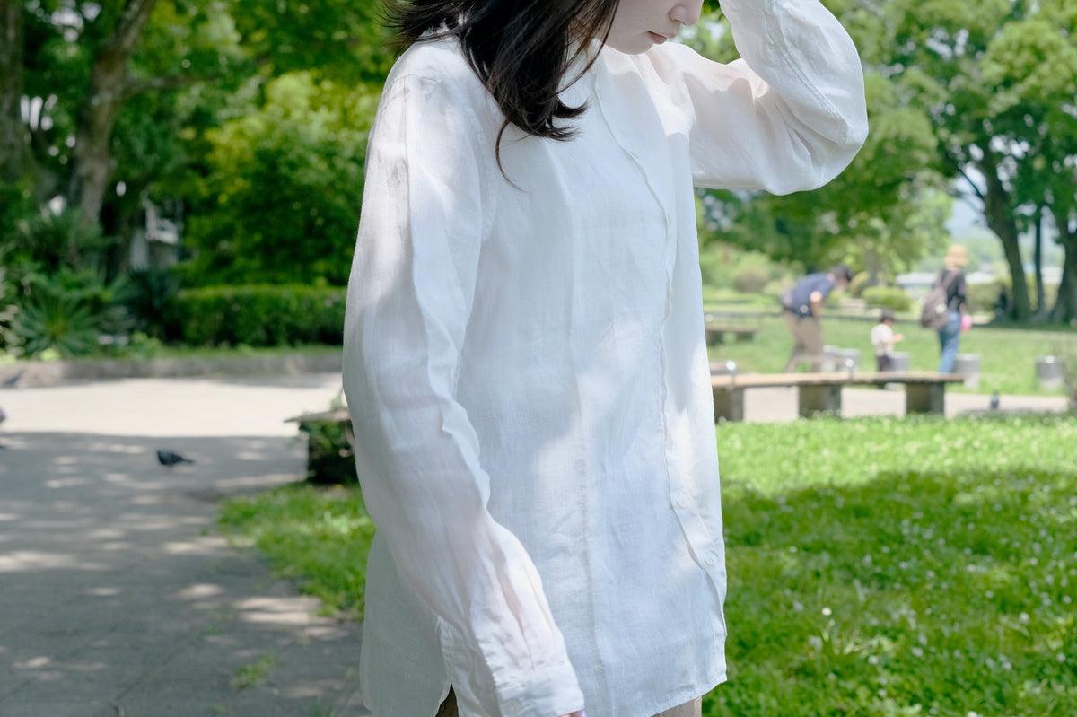 MITTAN / 大麻シャツ 白 SH-132 / unisex