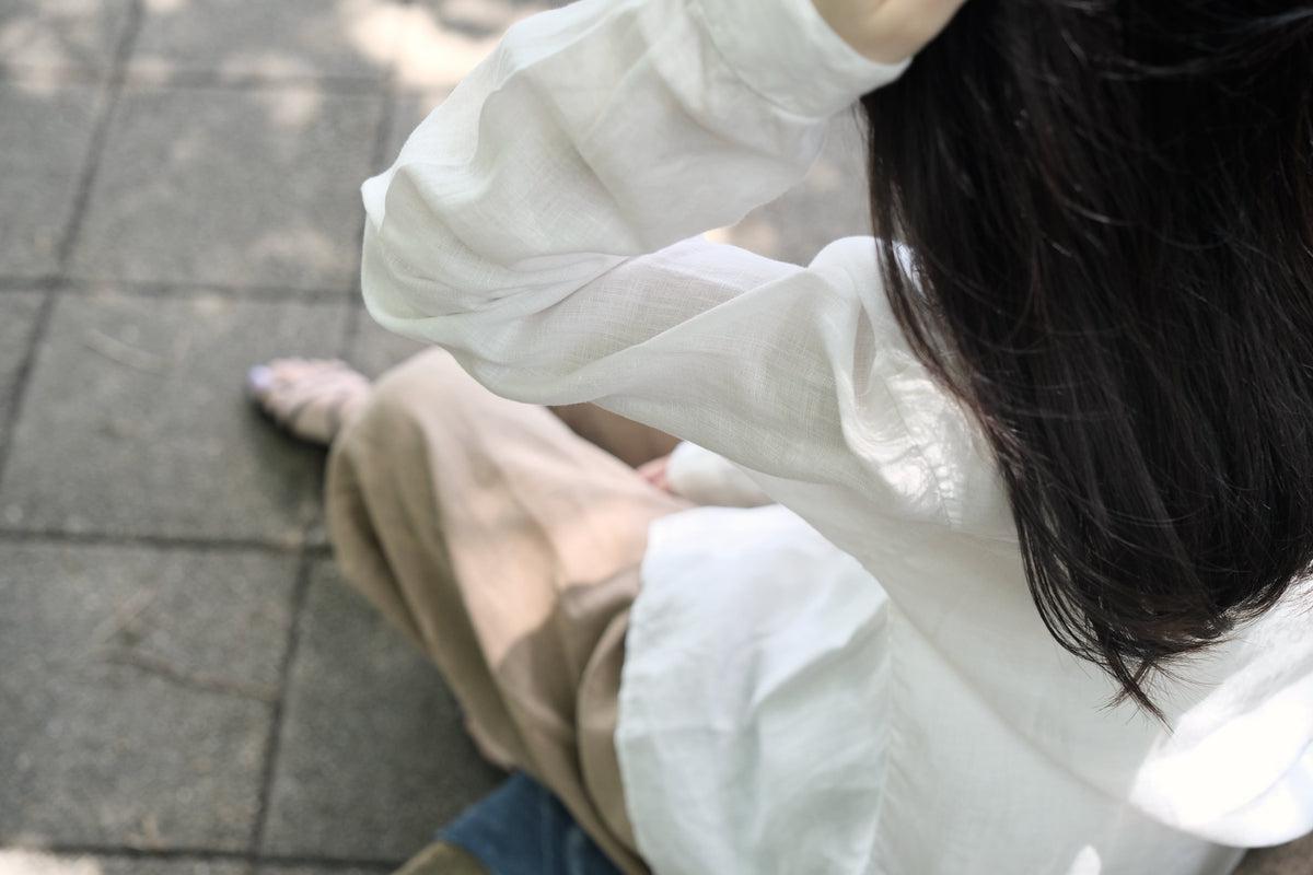 MITTAN / 大麻シャツ 白 SH-132 / unisex