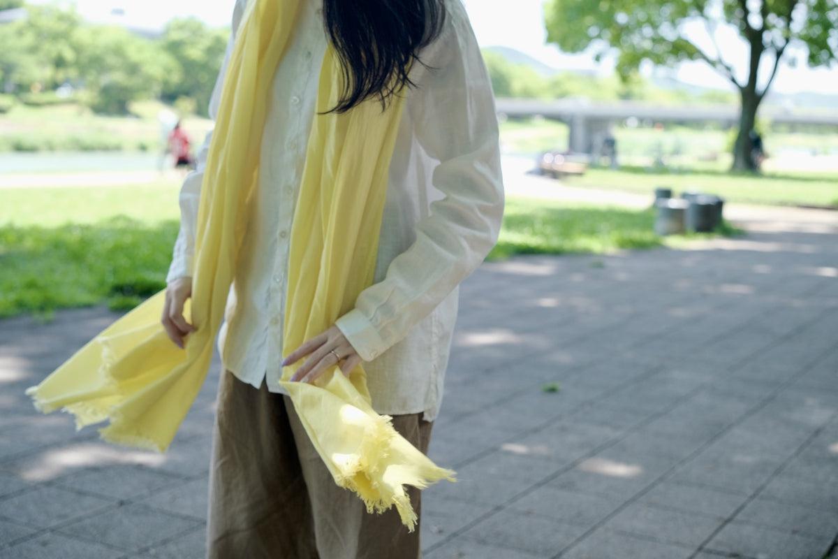 enrica cottonsilk scarf｜fukugiyellow