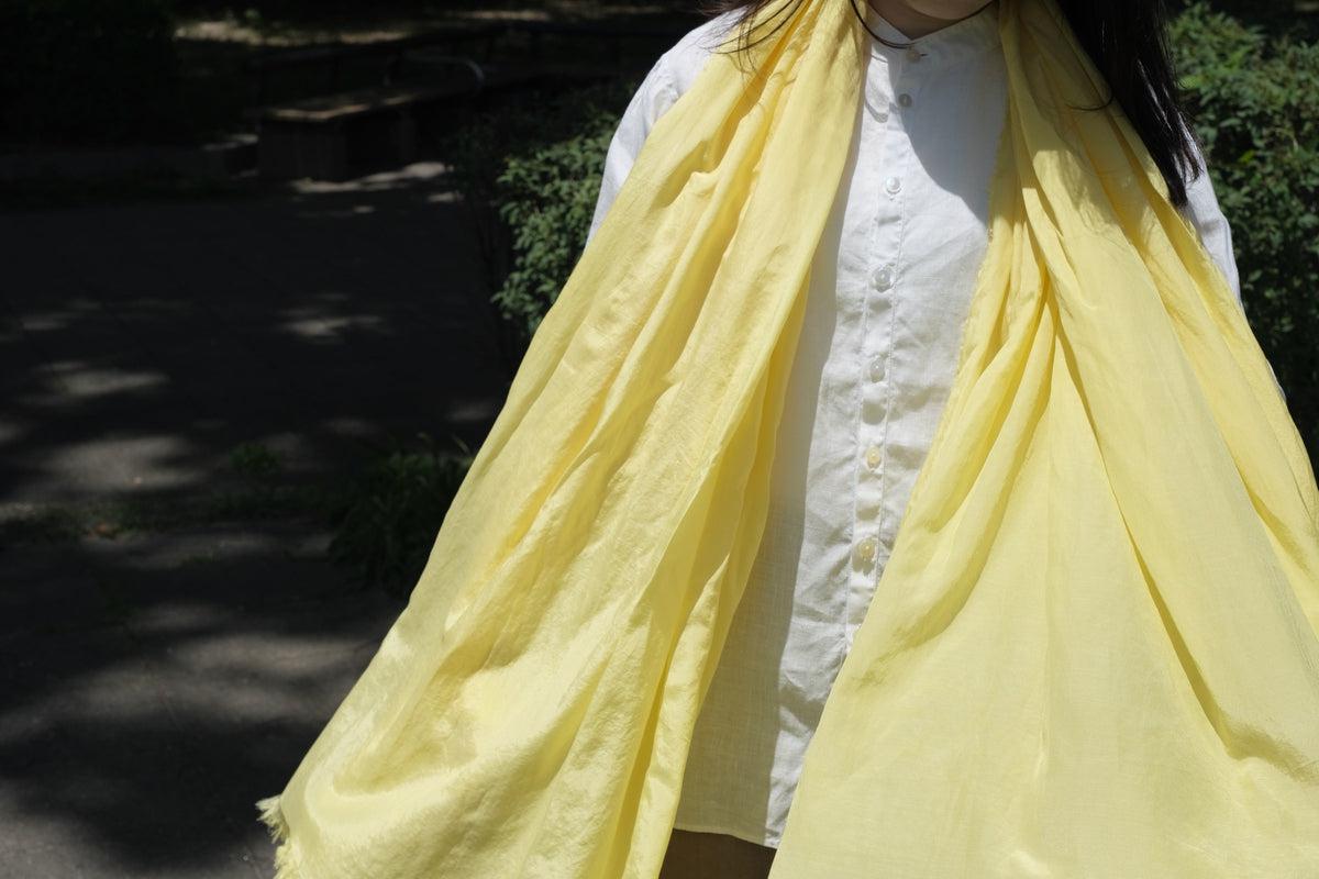 enrica cottonsilk scarf｜fukugiyellow