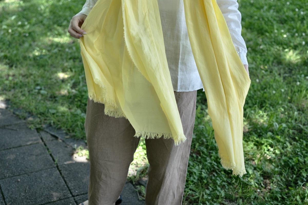 enrica cottonsilk scarf｜fukugiyellow