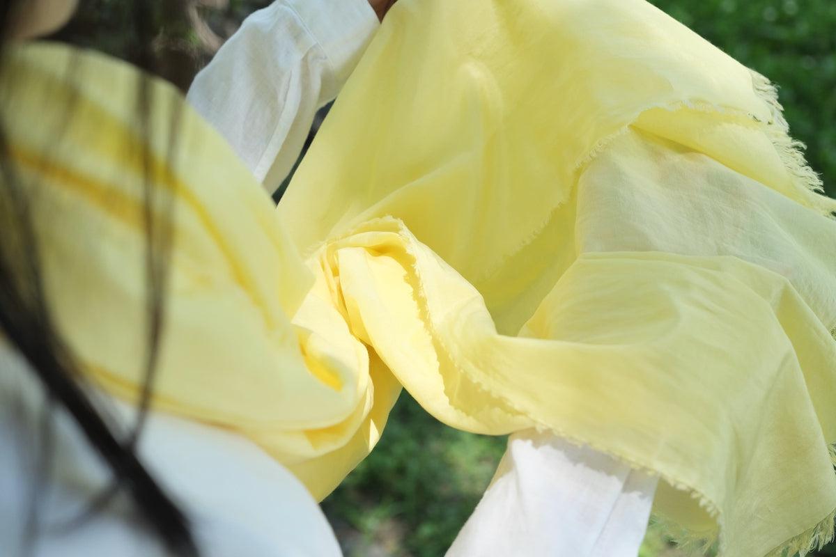 enrica cottonsilk scarf｜fukugiyellow