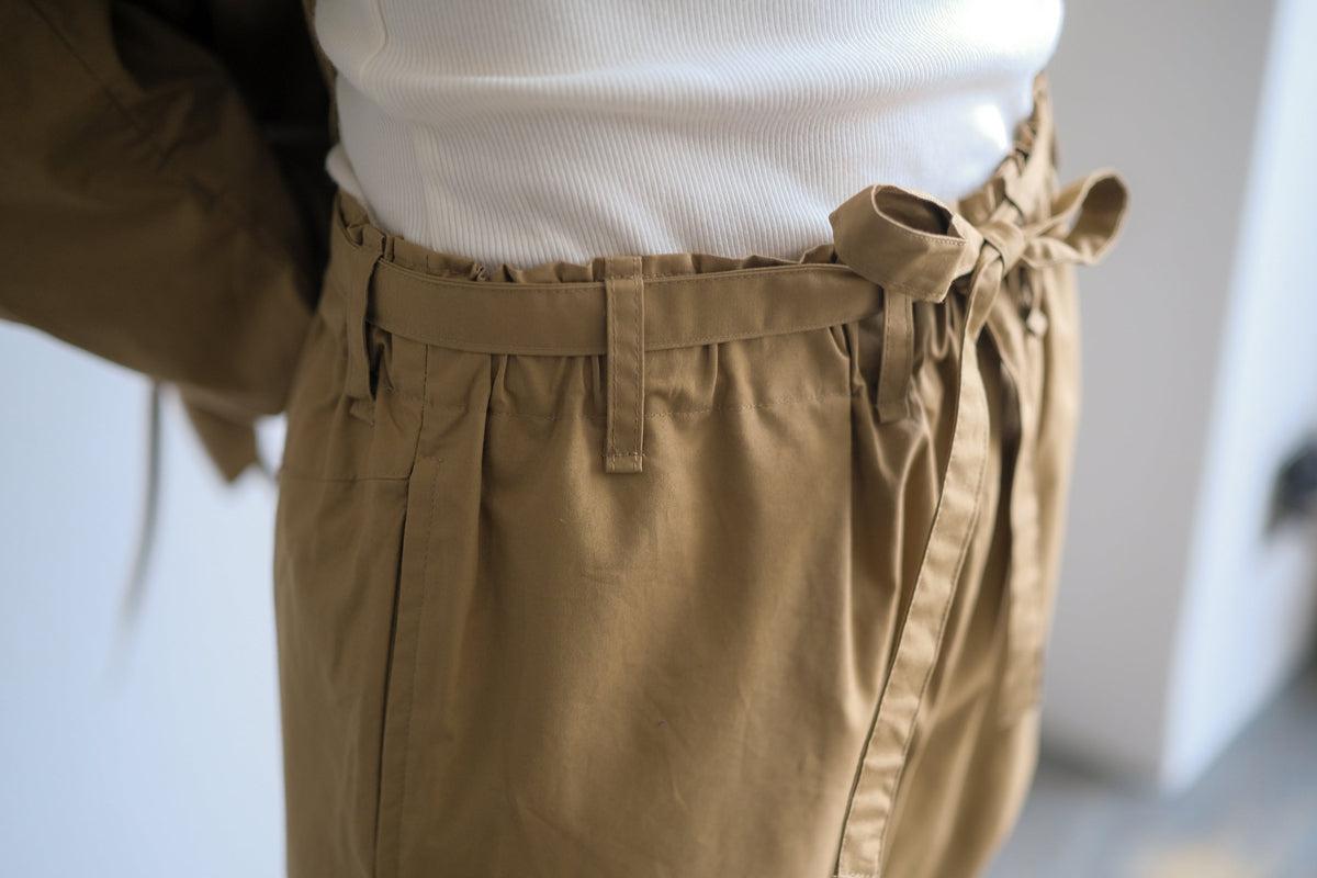 きるもの｜もんぺパンツ｜タイプライターストレッチ｜えんじ｜unisex freesize