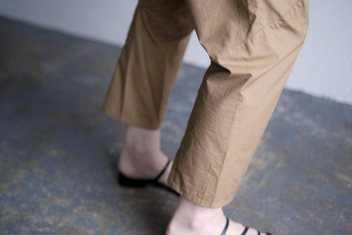 きるもの｜もんぺパンツ｜タイプライター｜ライトベージュ｜unisex freesize