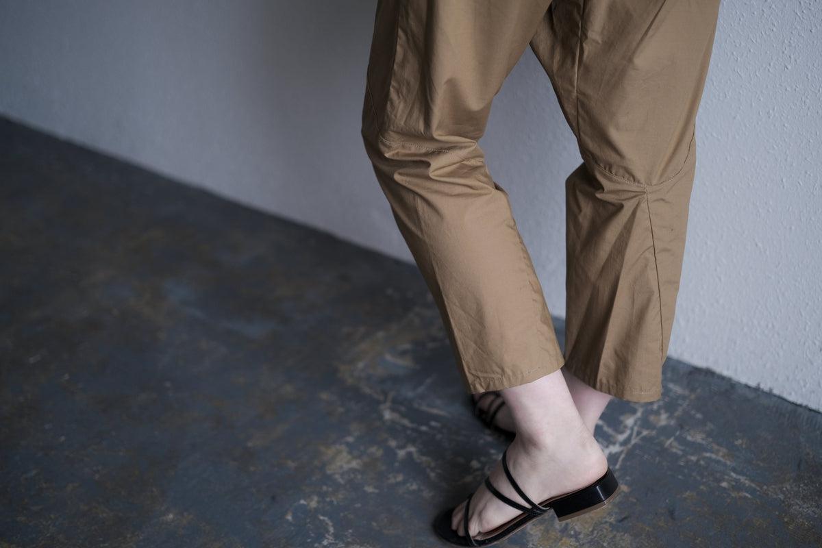 きるもの｜もんぺパンツ｜タイプライターストレッチ｜紺｜unisex freesize