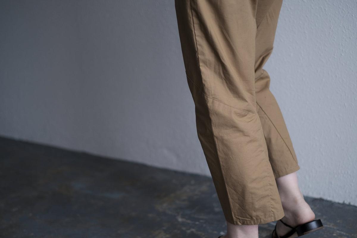 きるもの｜もんぺパンツ｜タイプライターストレッチ｜うす茶｜unisex freesize