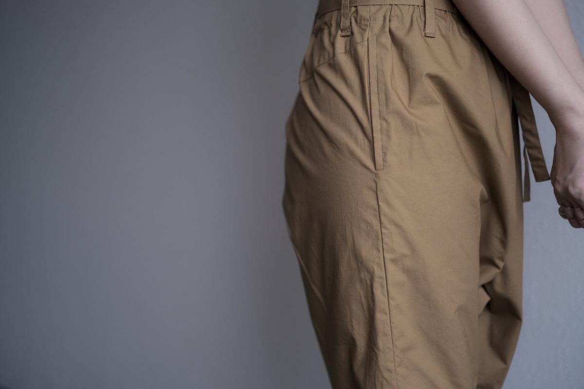 きるもの｜もんぺパンツ｜タイプライター｜ベージュ｜unisex freesize