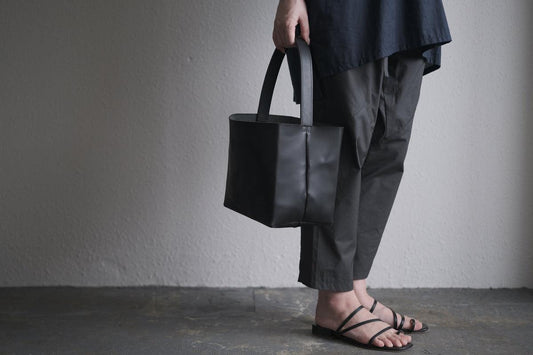 きるもの｜もんぺパンツ｜タイプライター｜チャコール｜unisex freesize