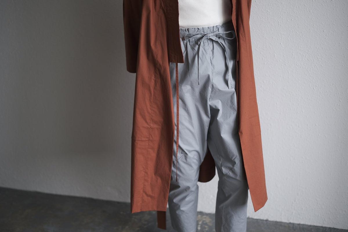 きるもの｜道着ローブ｜タイプライターストレッチ うす茶｜unisex freesize