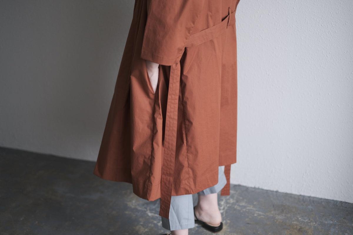 きるもの｜道着ローブ｜タイプライターストレッチ うす茶｜unisex freesize