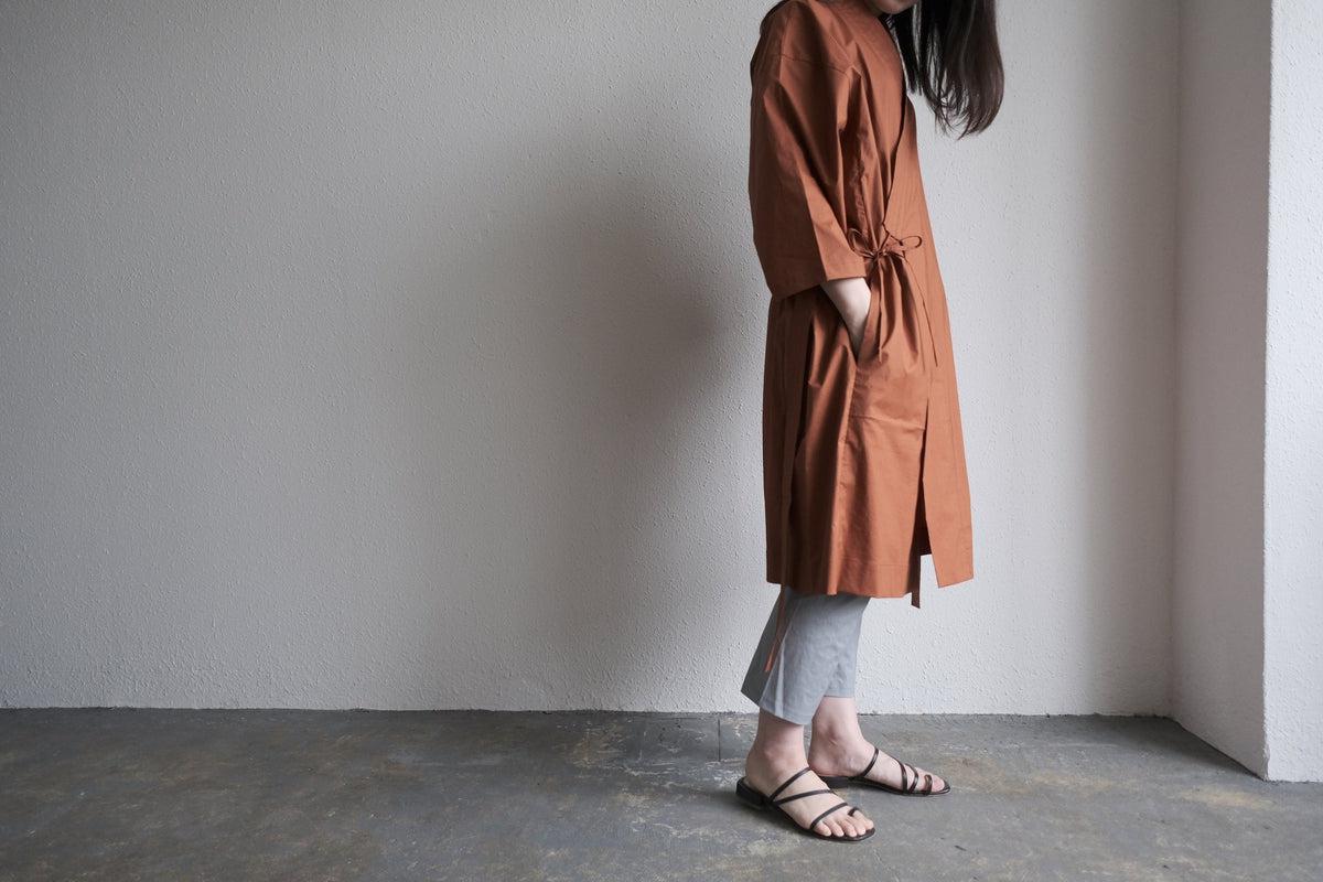 きるもの｜道着ローブ｜タイプライターストレッチ えんじ｜unisex freesize