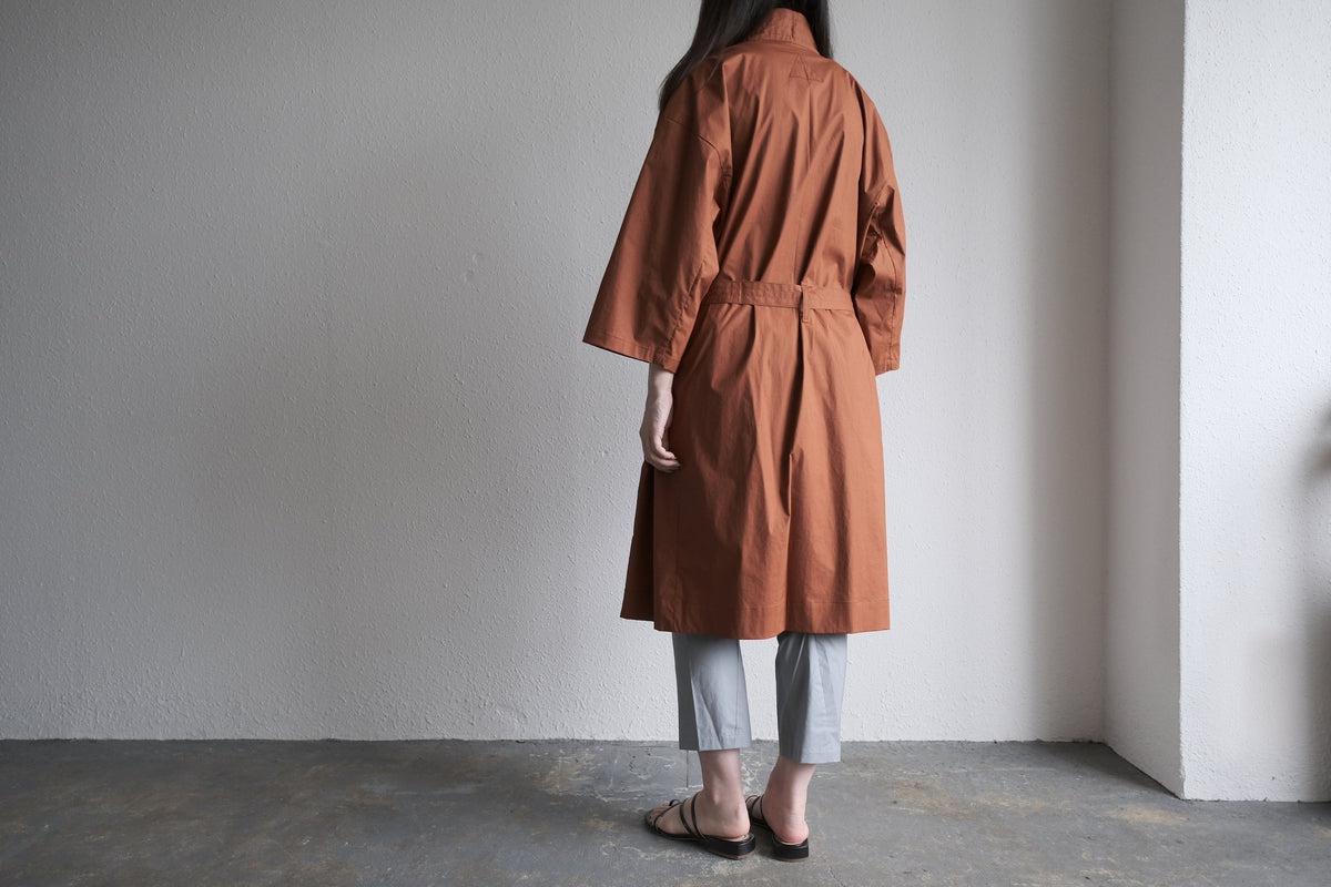 きるもの｜道着ローブ｜タイプライターストレッチ うす茶｜unisex freesize