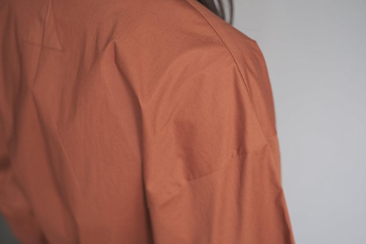 きるもの｜道着ローブ｜タイプライターストレッチ うす茶｜unisex freesize