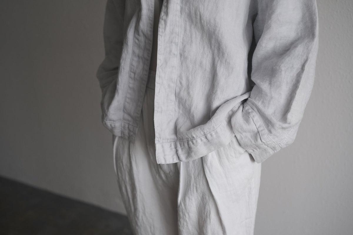 enrica 草木染めリネンデニムジャケット gardenia-blue