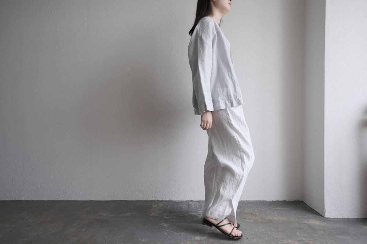 enrica 草木染めリネンデニムパンツ gardenia-blue