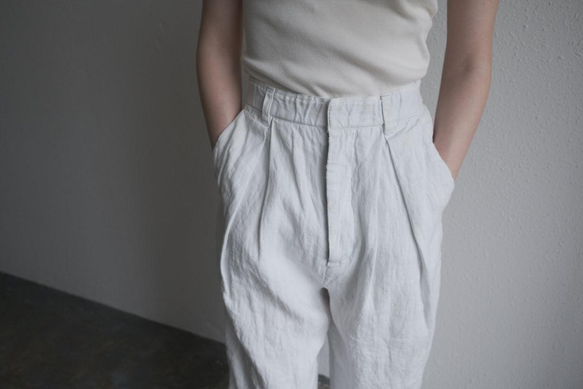 enrica 草木染めリネンデニムパンツ gardenia-blue