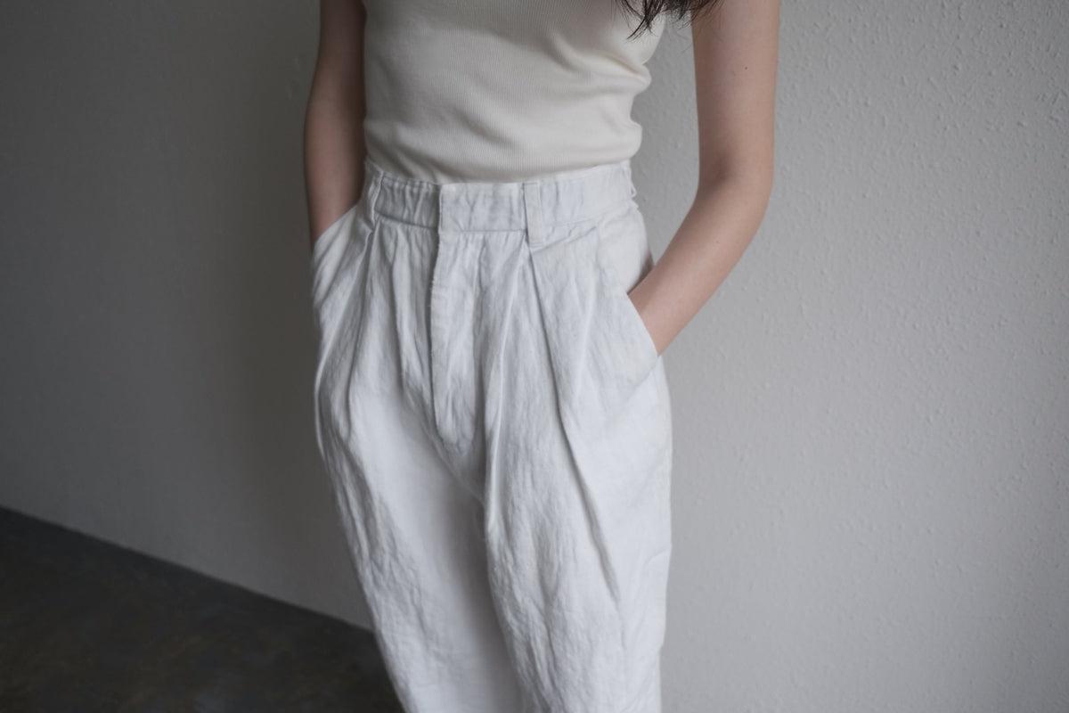 enrica 草木染めリネンデニムパンツ gardenia-blue