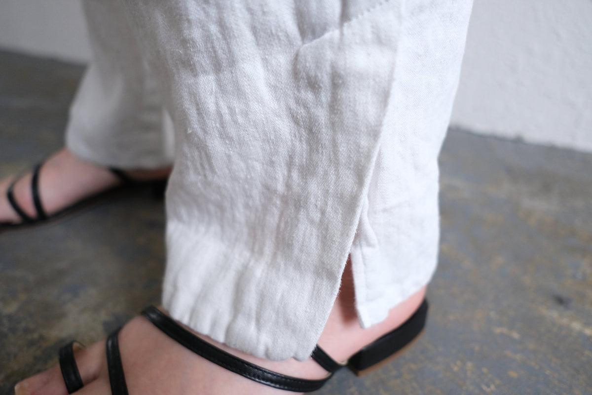 enrica 草木染めリネンデニムパンツ gardenia-blue